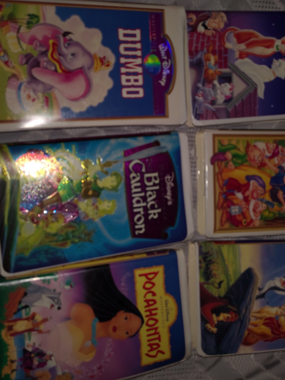 Walt Disney Masterpiece Princess Collection VHS  Lot of 6